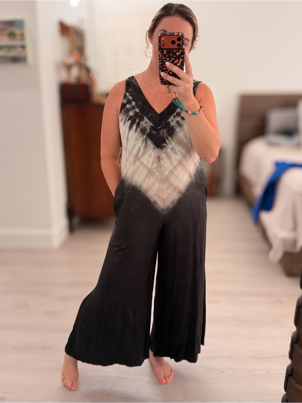 River and Sky flowy jumpsuit